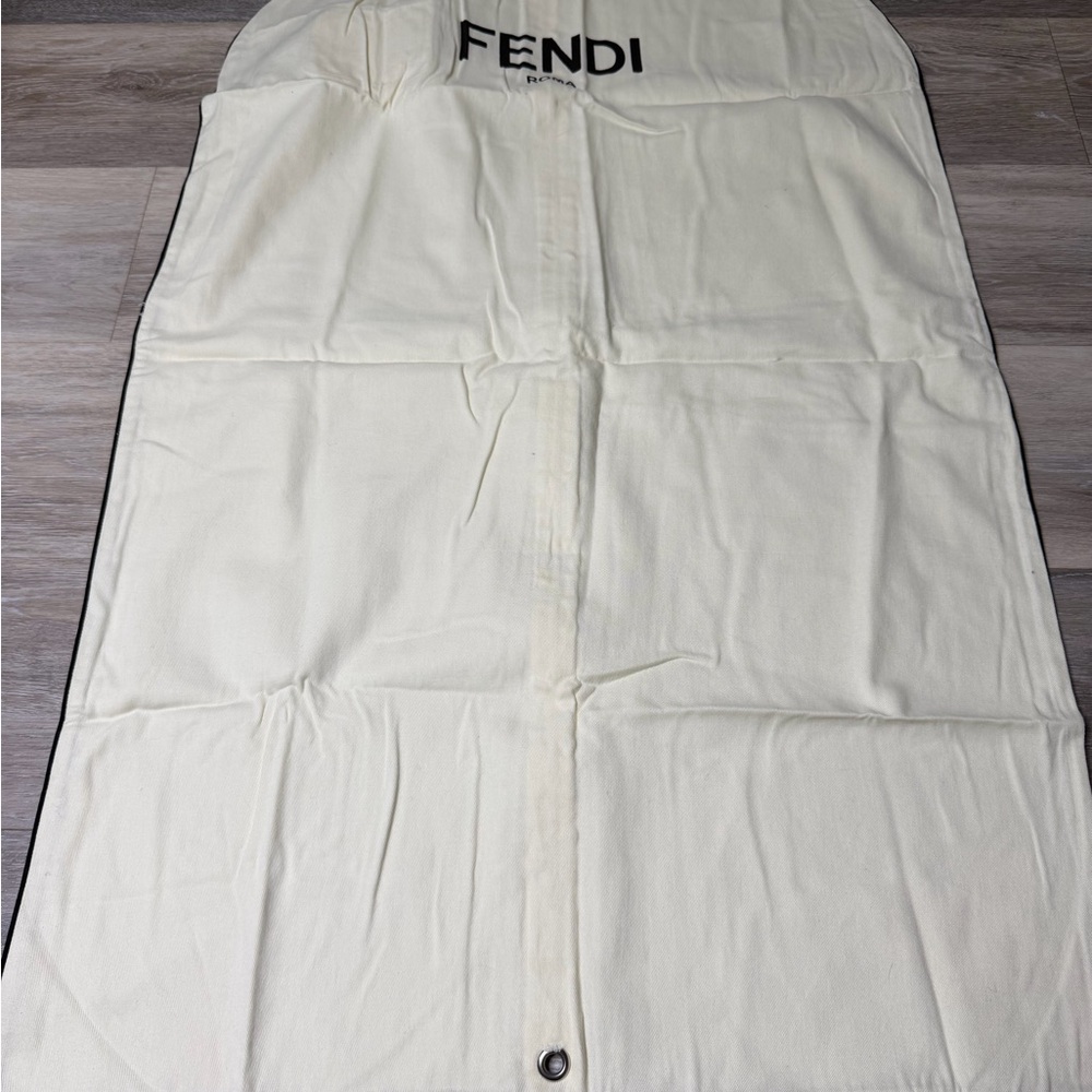 Fendi Cream Garment Cover with Black Logo